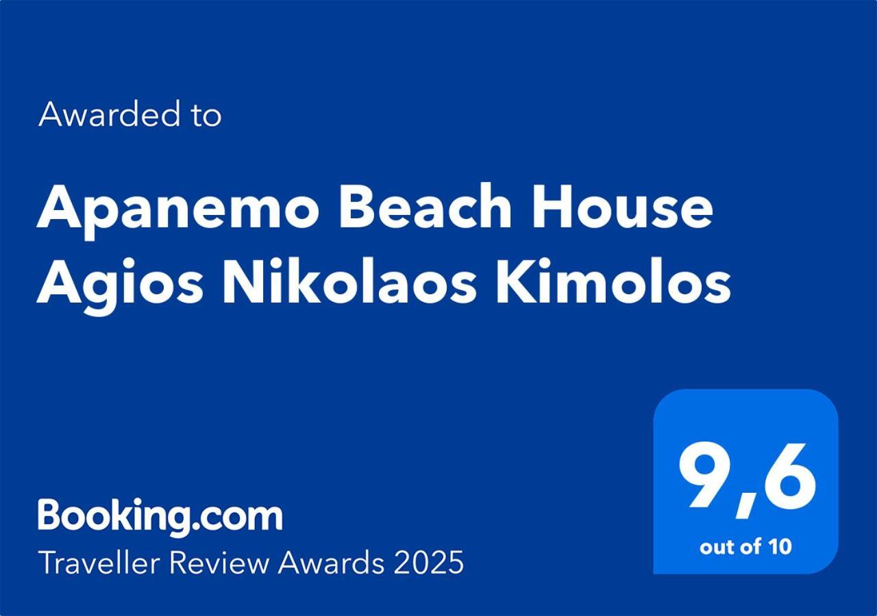 Apanemo Beach House Agios Nikolaos Kímolos Exteriér fotografie